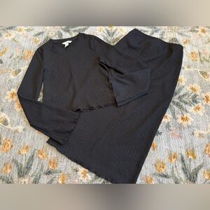 HM Maternity Set Crepe Lightweight Longsleeve and Skirt